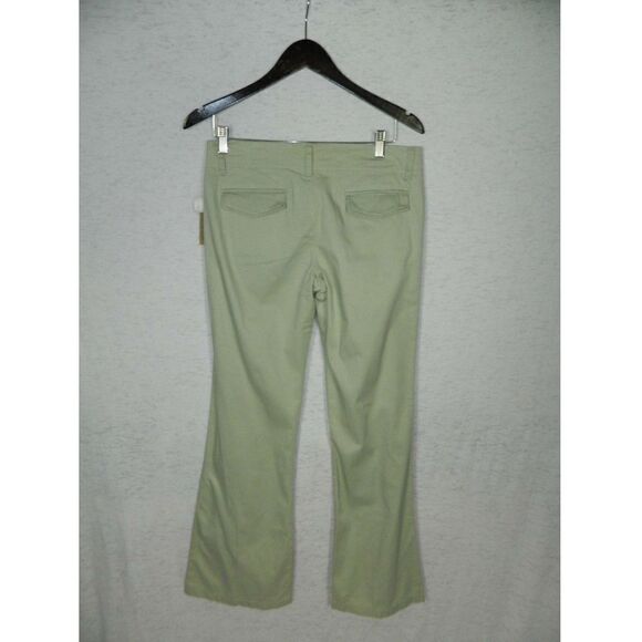 Gold Hawk Pants Mint Green Khakis Flare Leg Flat Front Size 8 - Picture 2 of 8